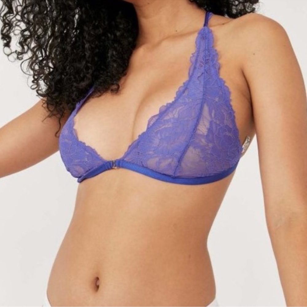 Free People Lace Bralette Size XS Color Iris NWT